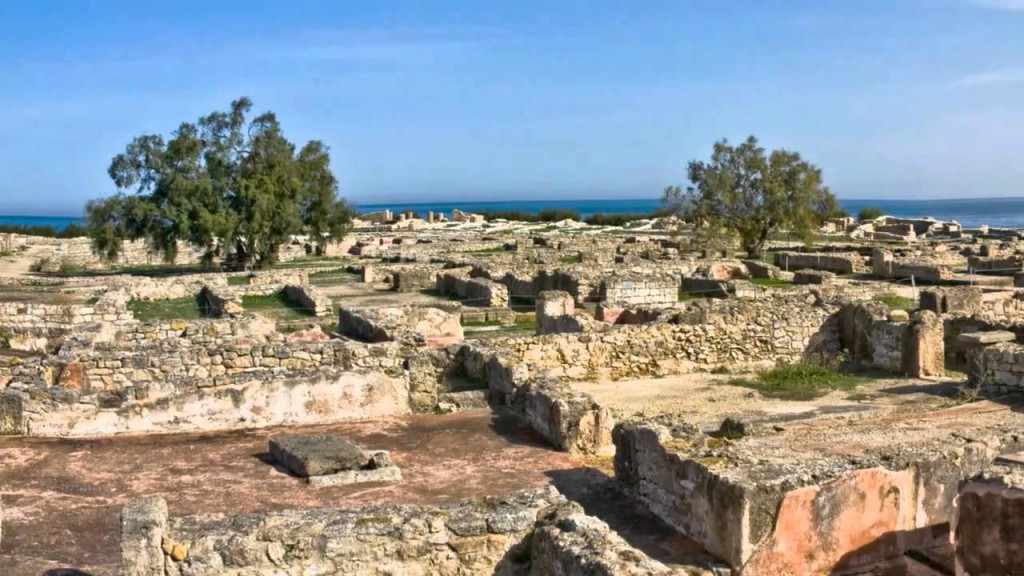 Kerkouane, UNESCO-gelistete punische Ausgrabungsstätte an der Küste von Cap Bon