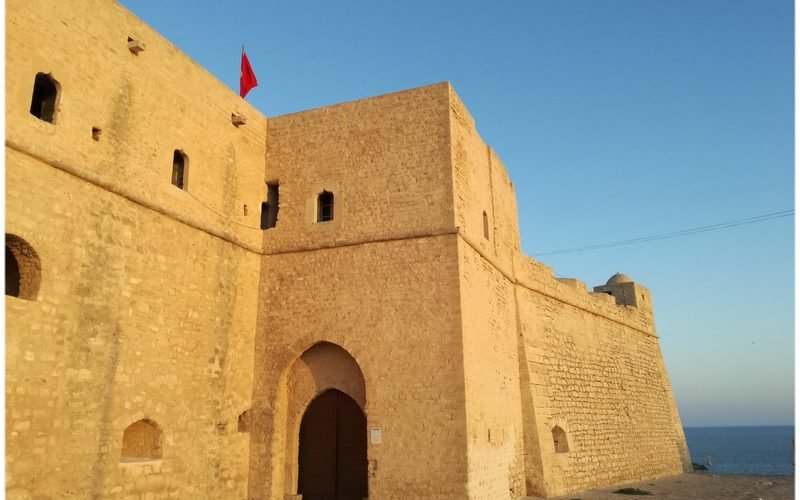 Borj of Mahdia, historic fort overlooking the coast, iconic monument of the Tunisian Mediterranean city