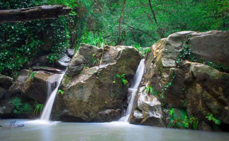 Beni Mtir Waterfalls, natural falls in northwest Tunisia surrounded by lush forests and landscapes