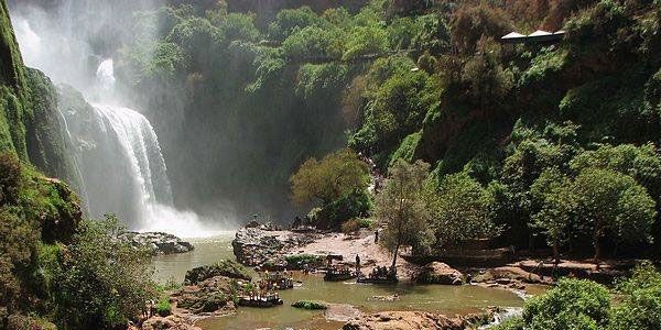 Tabarka waterfalls, natural cascades in northwestern Tunisia surrounded by lush forests and Mediterranean landscapes