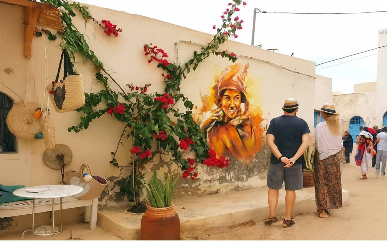 Er Riadh Djerbahood, village known for its street art project and local heritage