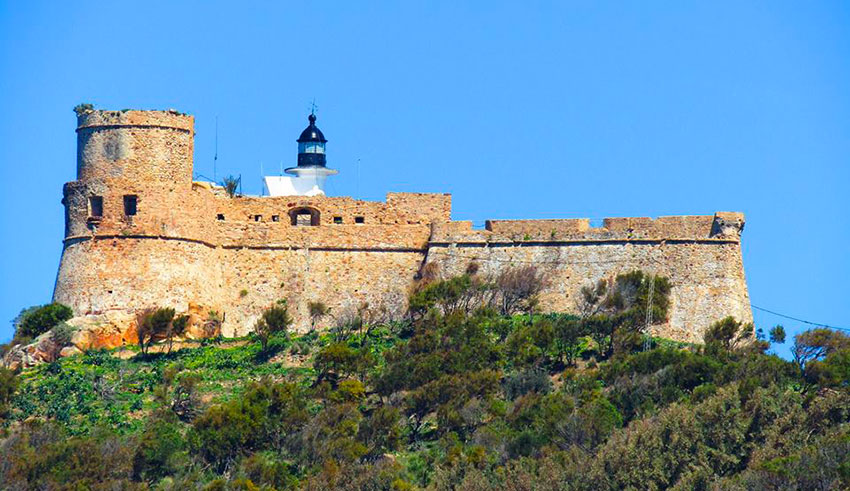 Fort of Tabarka, historic fortification in northwestern Tunisia overlooking the coastal town and maritime surroundings