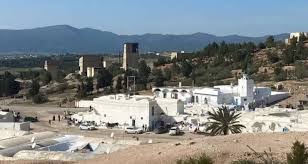 Hammam Jedidi, thermal spa near Hammamet, white buildings and pools