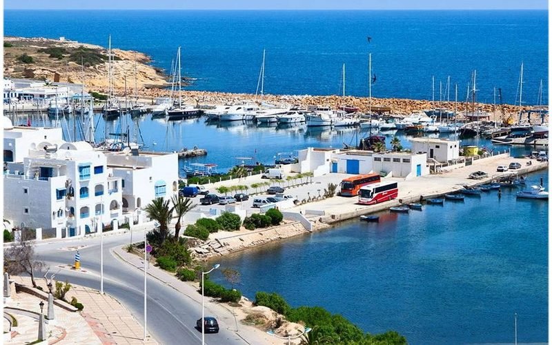 Marina of Monastir, lively Mediterranean marina known for its yachts, restaurants and tourist atmosphere