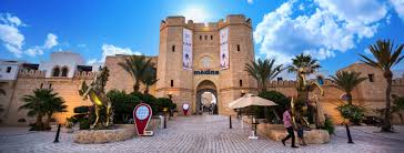 Yasmine Hammamet, modern resort with marina, hotels, and reconstructed medina, tourist destination of Cap Bon